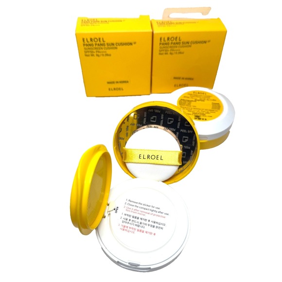 K-Beauty ELROEL Pang Pang Cushion Mini Sun SPF50+ UV PA++++ BUNDLE of 2 Exp 2027 - Picture 4 of 7